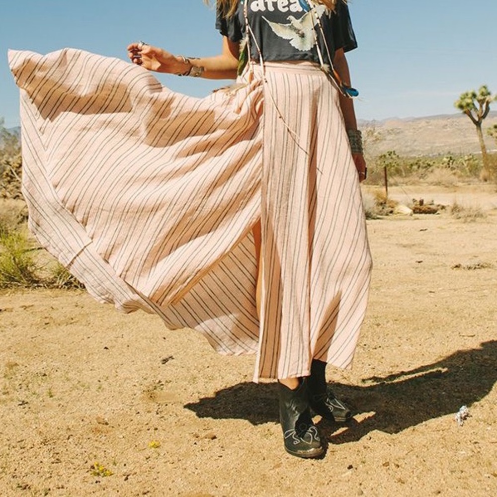 SPELL Island Boho Wrap Skirt XS